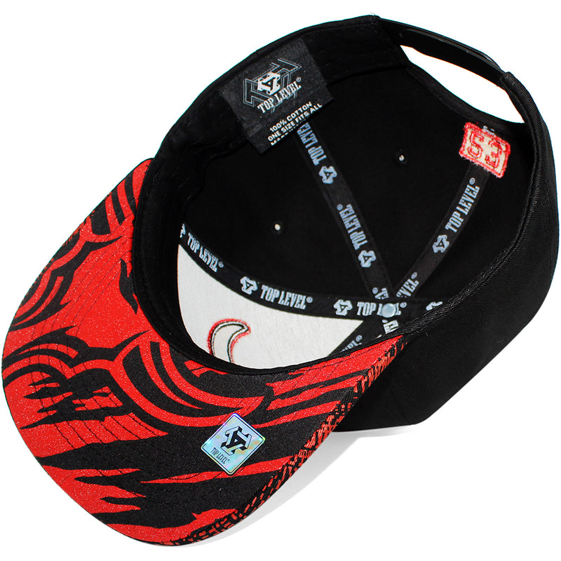 TOP LEVEL : BULL | Front-raised Mesh Patch with Bull Design Snapback Cap