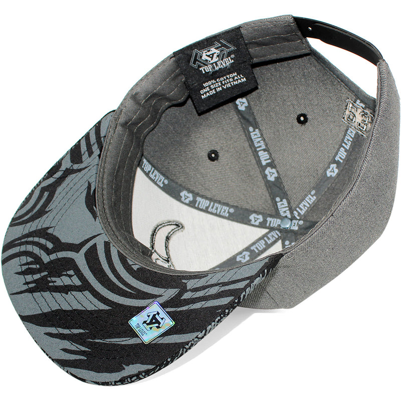 TOP LEVEL : BULL | Front-raised Mesh Patch with Bull Design Snapback Cap