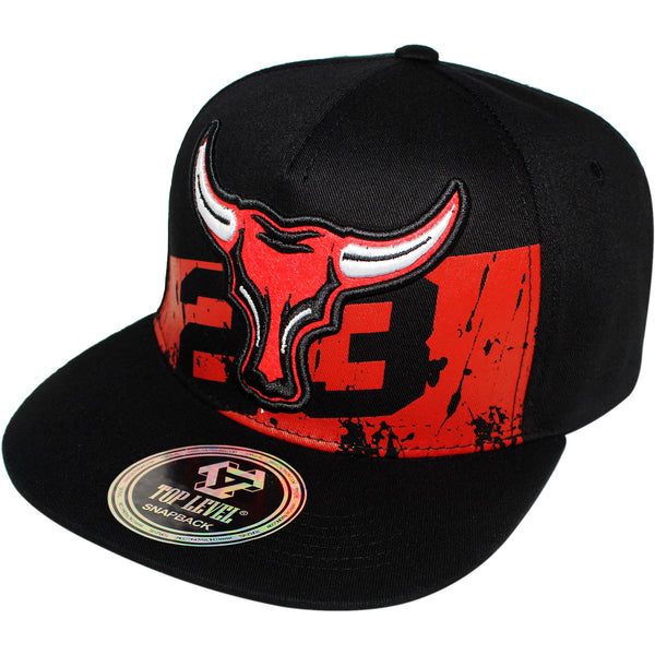 TOP LEVEL : BULL | 23 Print Design Snapback Cap