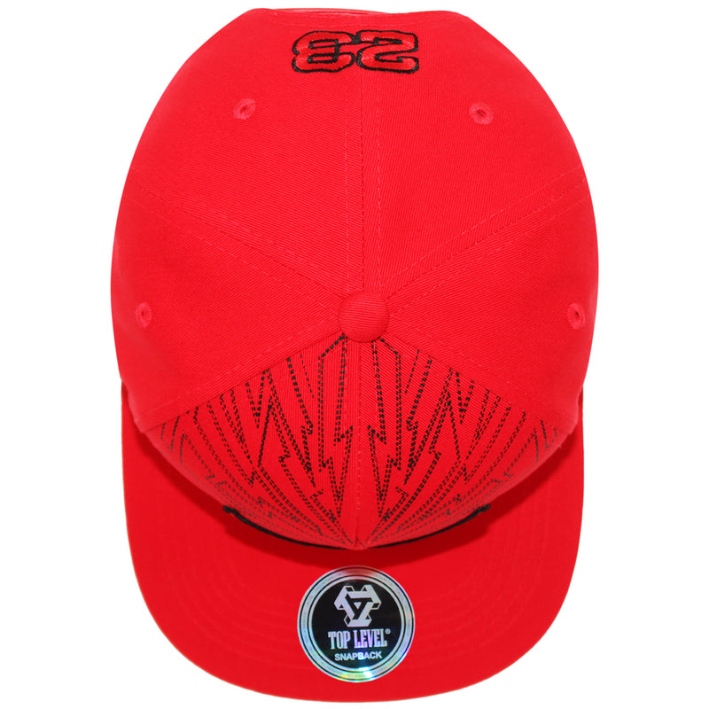 TOP LEVEL : BULL | Distinctive Stitches Line Print at Front Design Snapback Cap