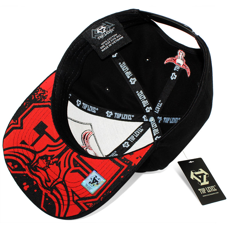 TOP LEVEL : BULL | Paisley & Ornamental Pattern Design Snapback Cap