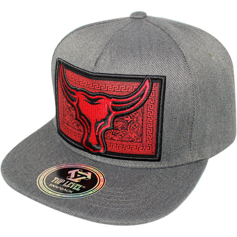 TOP LEVEL : BULL | Paisley & Ornamental Pattern Design Snapback Cap