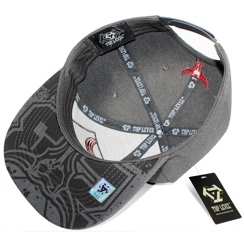 TOP LEVEL : BULL | Paisley & Ornamental Pattern Design Snapback Cap