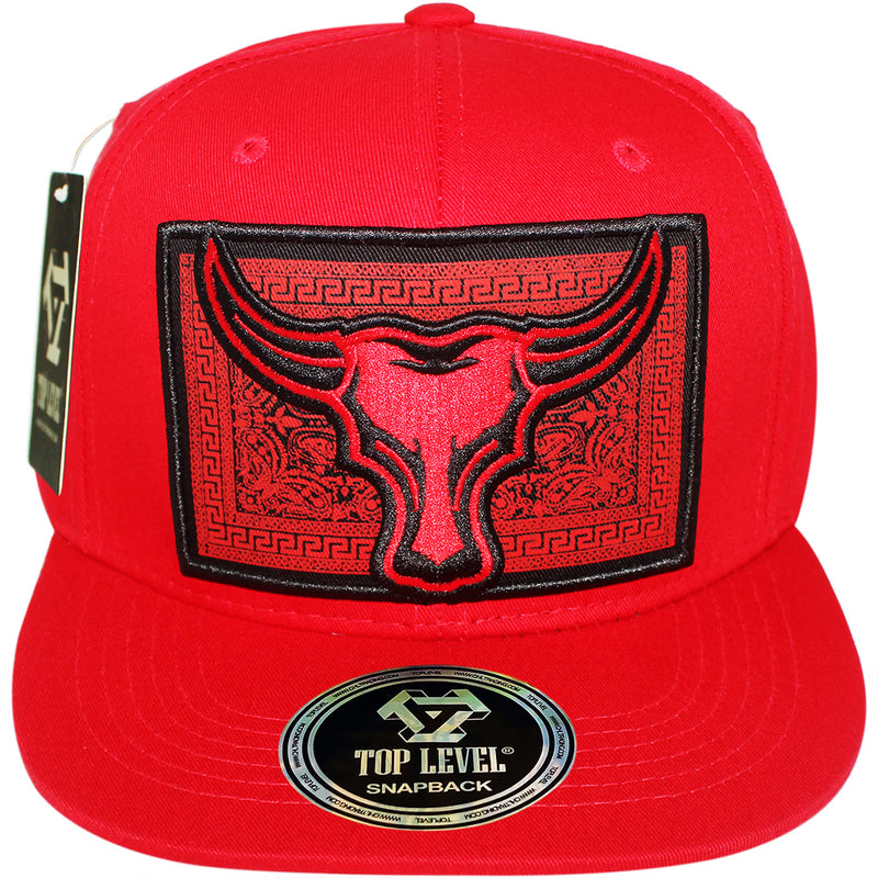 TOP LEVEL : BULL | Paisley & Ornamental Pattern Design Snapback Cap