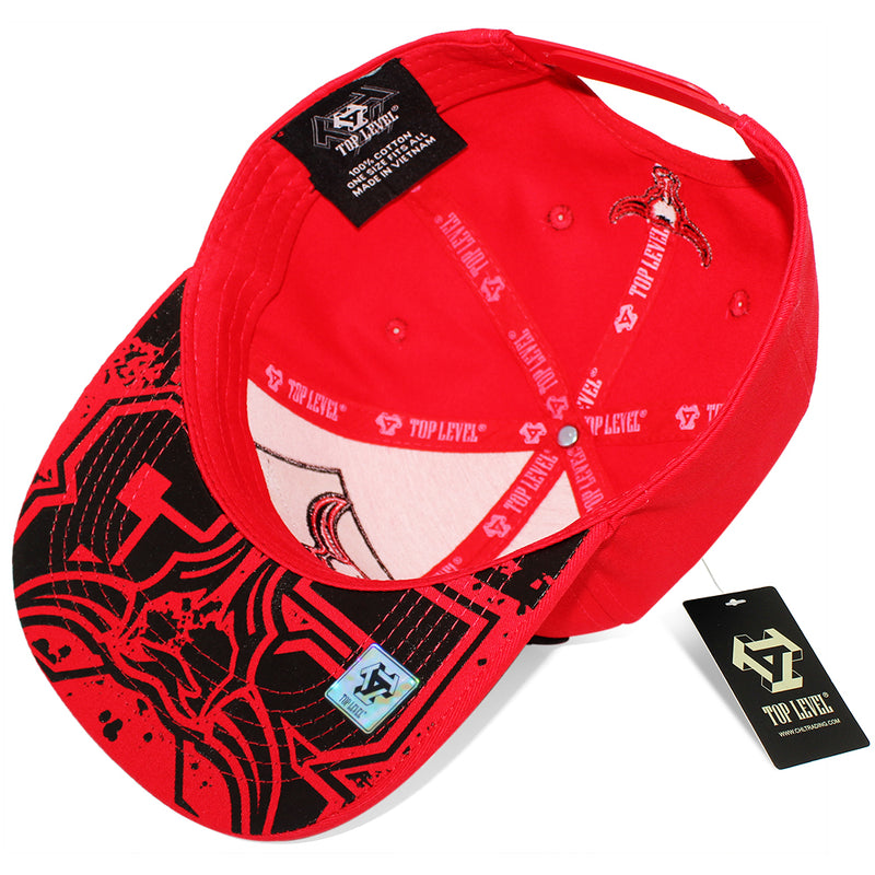 TOP LEVEL : BULL | Paisley & Ornamental Pattern Design Snapback Cap