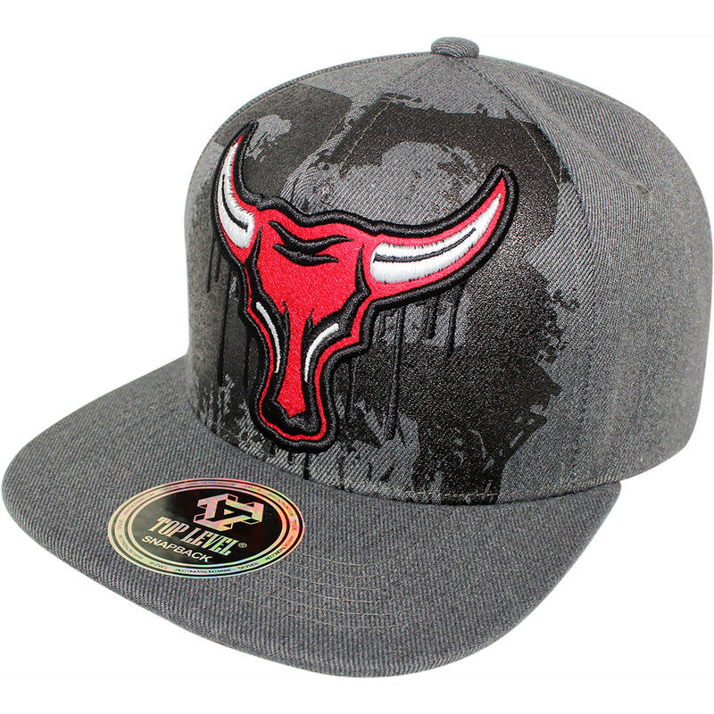 TOP LEVEL : BULL | Drippin' Our Bull Logo & 23 Print at Front Design Snapback Cap