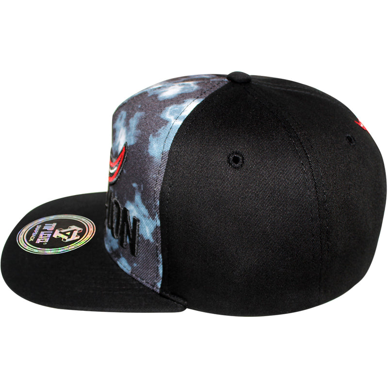 TOP LEVEL : BULL | Front-raised Bull Embroidery with Tie-Dye Design Snapback Cap