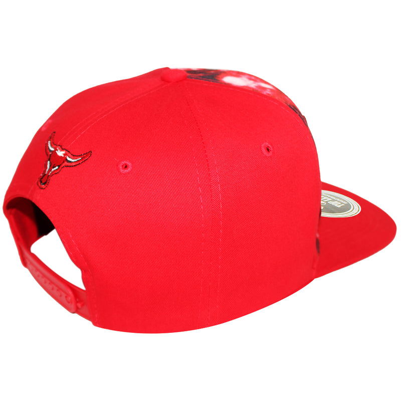 TOP LEVEL : BULL | Front-raised Bull Embroidery with Tie-Dye Design Snapback Cap