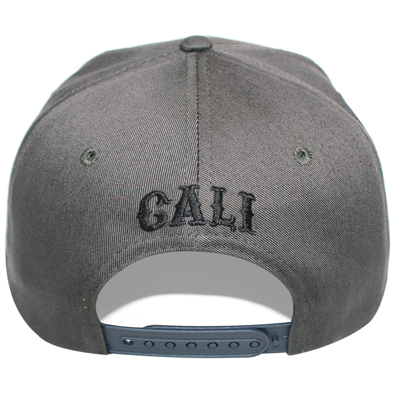 TOP LEVEL : CALIFORNIA | Front-raised Verbiage Embroidery with CALI Floral Print Design Snapback Cap