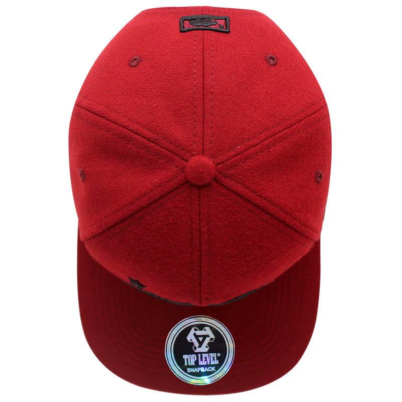 TOP LEVEL : CALI BEAR | Front-raised Verbiage Embroidery with Calibear Design Snapback Cap