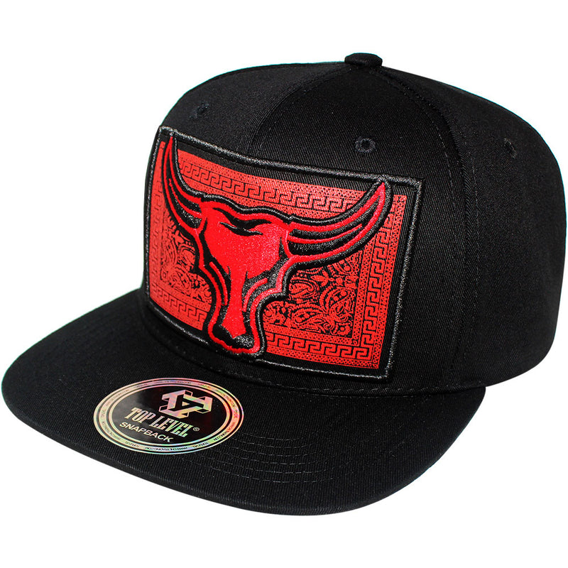 TOP LEVEL : BULL | Paisley & Ornamental Pattern Design Snapback Cap