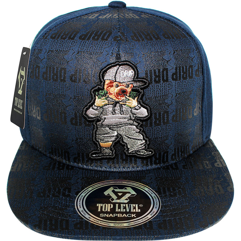 TOP LEVEL : DRIP | Hip-hop Bear Design Snapback Cap