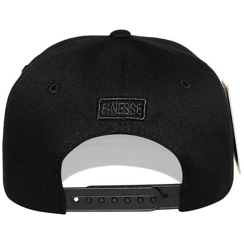 TOP LEVEL : FINESSE | Verbiage with Marble Texture Print Design Snapback Cap