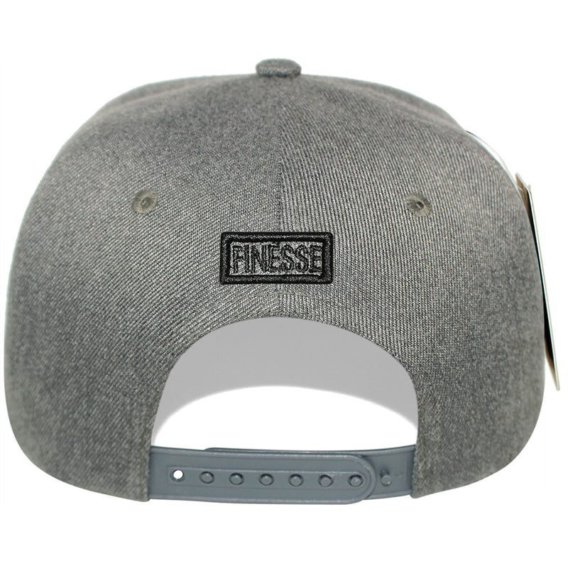 TOP LEVEL : FINESSE | Verbiage with Marble Texture Print Design Snapback Cap