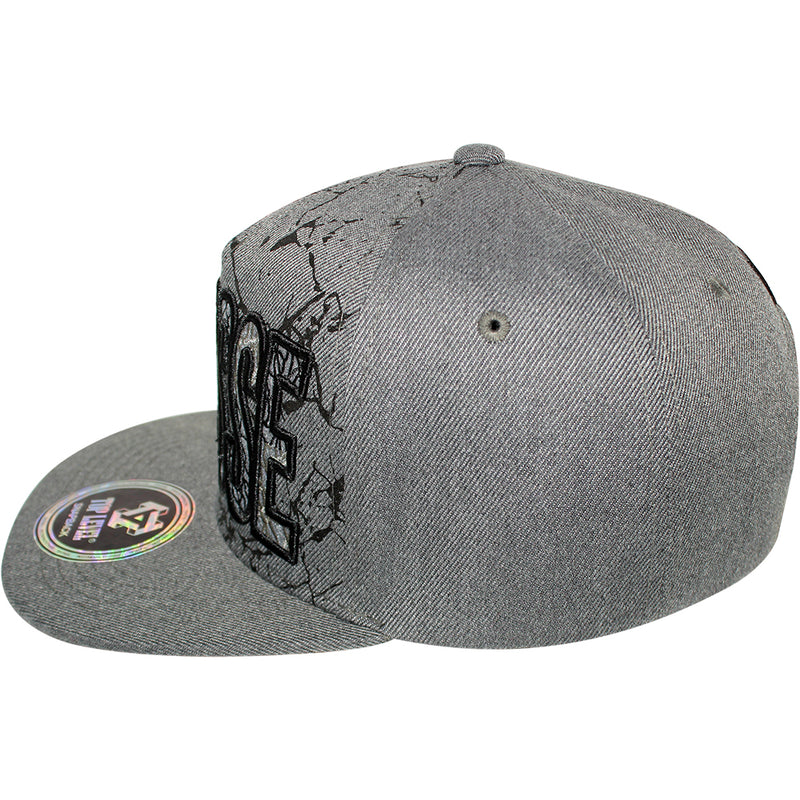 TOP LEVEL : FINESSE | Verbiage with Marble Texture Print Design Snapback Cap