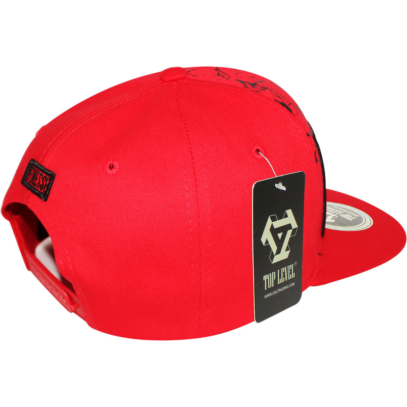 TOP LEVEL : FINESSE | Verbiage with Marble Texture Print Design Snapback Cap