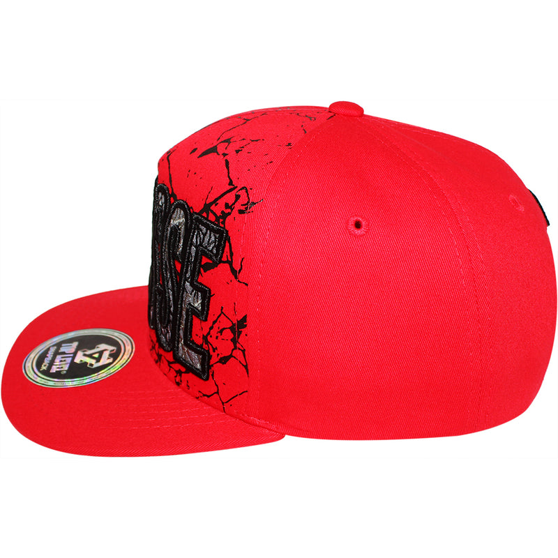 TOP LEVEL : FINESSE | Verbiage with Marble Texture Print Design Snapback Cap