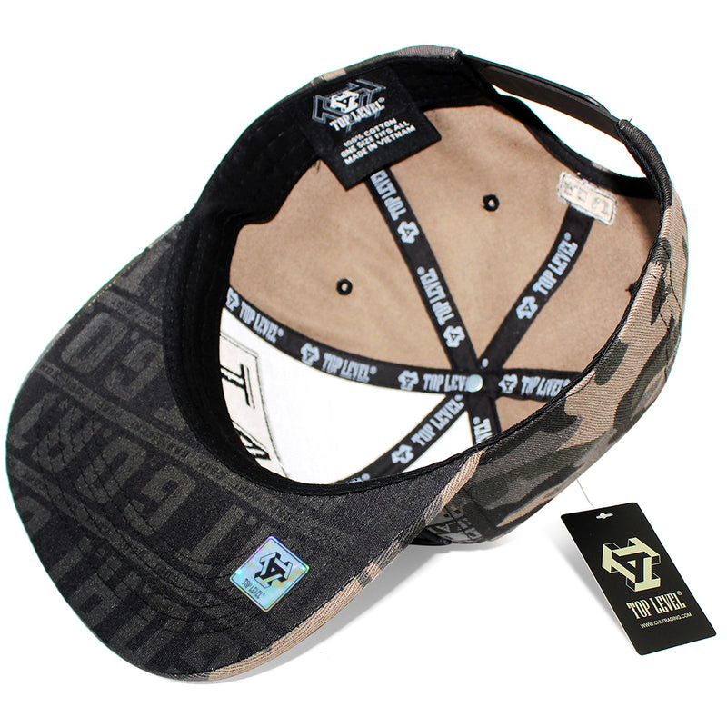 TOP LEVEL : GOAT | All Over Front Print Design Snapback Cap