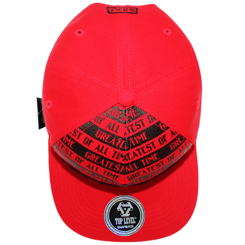 TOP LEVEL : GOAT | All Over Front Print Design Snapback Cap