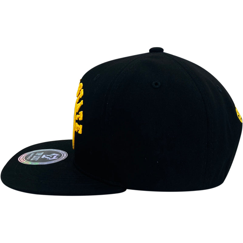 TOP LEVEL : GOLDEN STATE | Verbiage Design with Embroidered Felt Patch Design Snapback Cap