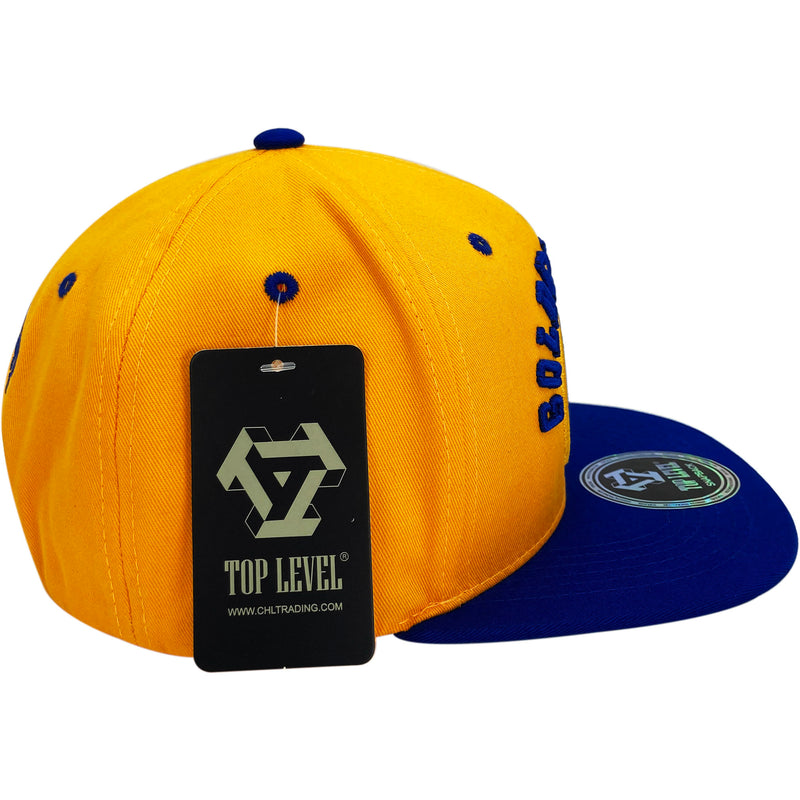 TOP LEVEL : GOLDEN STATE | Verbiage Design with Embroidered Felt Patch Design Snapback Cap