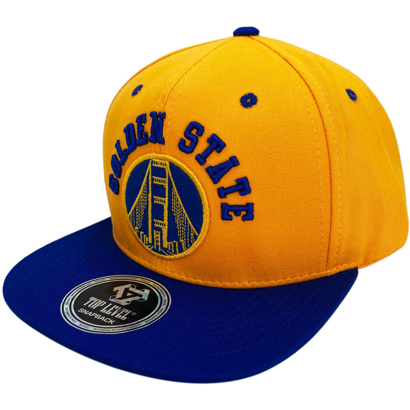 TOP LEVEL : GOLDEN STATE | Verbiage Design with Embroidered Felt Patch Design Snapback Cap