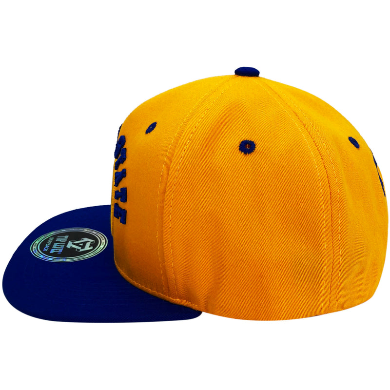 TOP LEVEL : GOLDEN STATE | Verbiage Design with Embroidered Felt Patch Design Snapback Cap