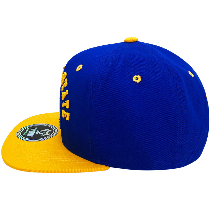 TOP LEVEL : GOLDEN STATE | Verbiage Design with Embroidered Felt Patch Design Snapback Cap