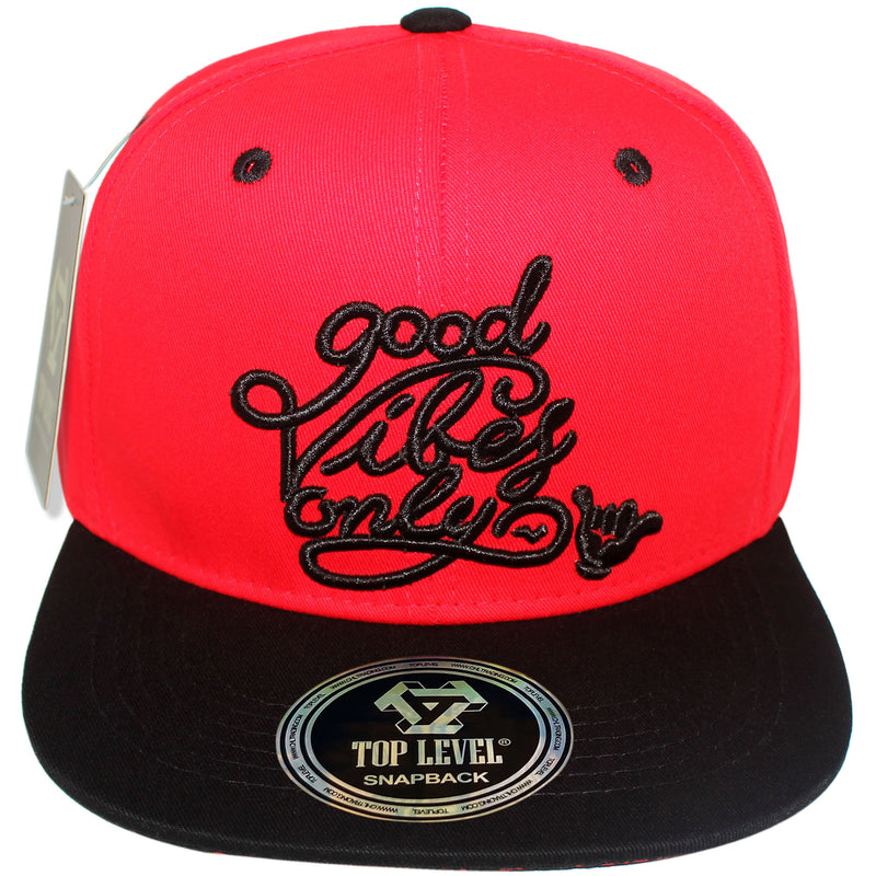 TOP LEVEL : GOOD VIBES ONLY | Aloha Hand Sign Design Snapback Cap