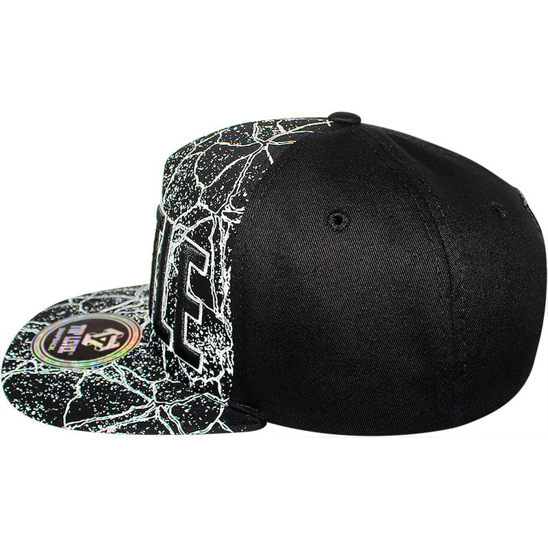 TOP LEVEL : HUSTLE | All-over Marble Print Design Snapback Cap