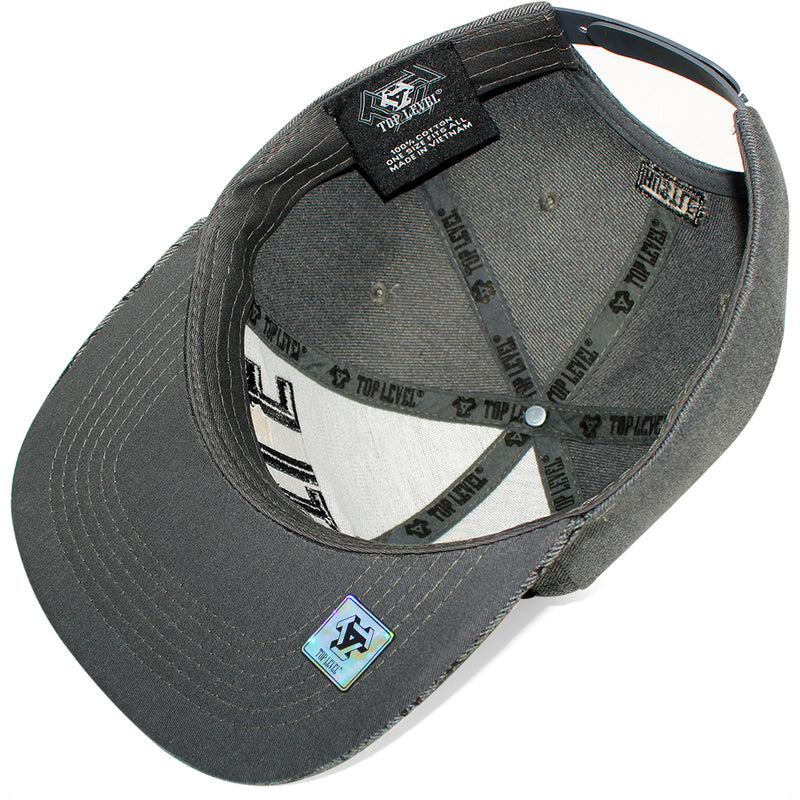 TOP LEVEL : HUSTLE | All-over Marble Print Design Snapback Cap