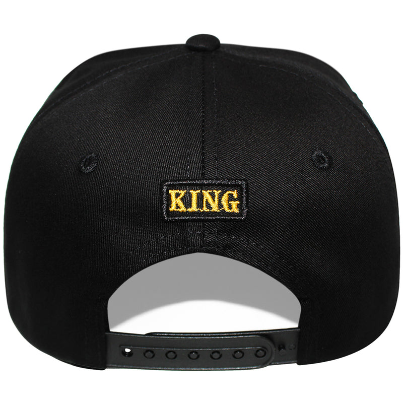 TOP LEVEL : KING | Crown Embroidery with Cotton Patch Design Snapback Cap