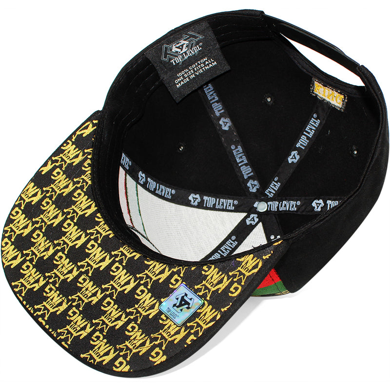 TOP LEVEL : KING | Crown Embroidery with Cotton Patch Design Snapback Cap