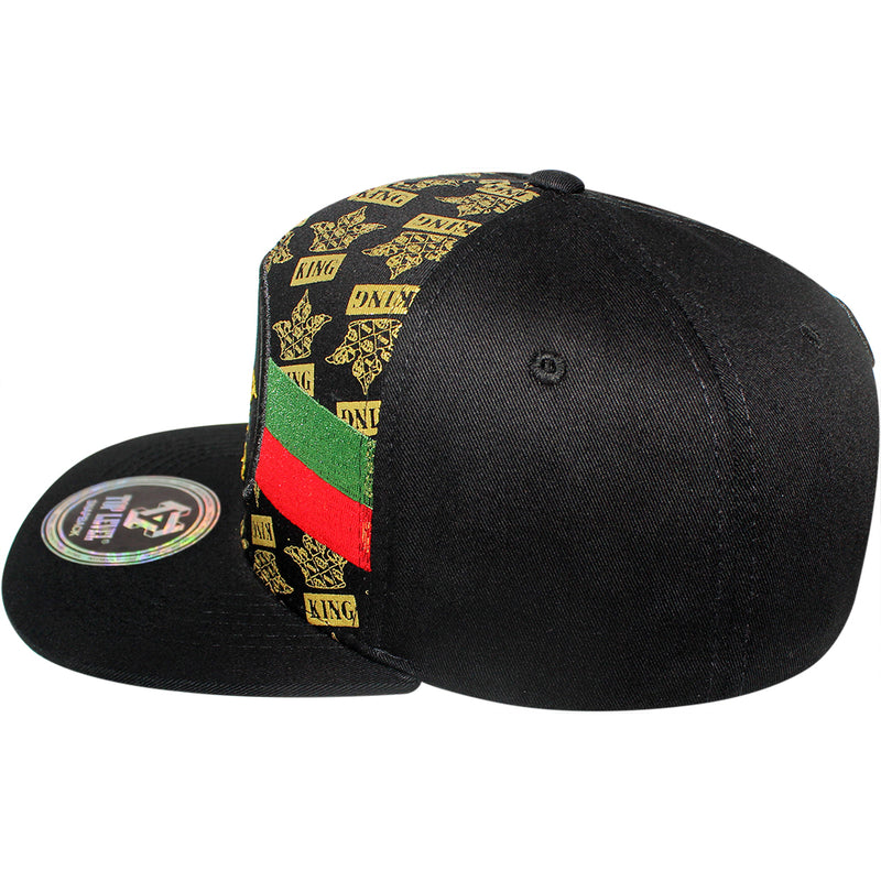 TOP LEVEL : KING | Crown Embroidery with Cotton Patch Design Snapback Cap