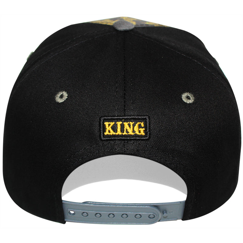 TOP LEVEL : KING | Crown Embroidery with Cotton Patch Design Snapback Cap