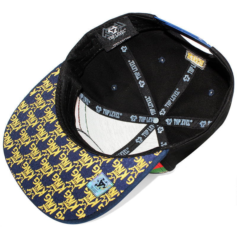 TOP LEVEL : KING | Crown Embroidery with Cotton Patch Design Snapback Cap