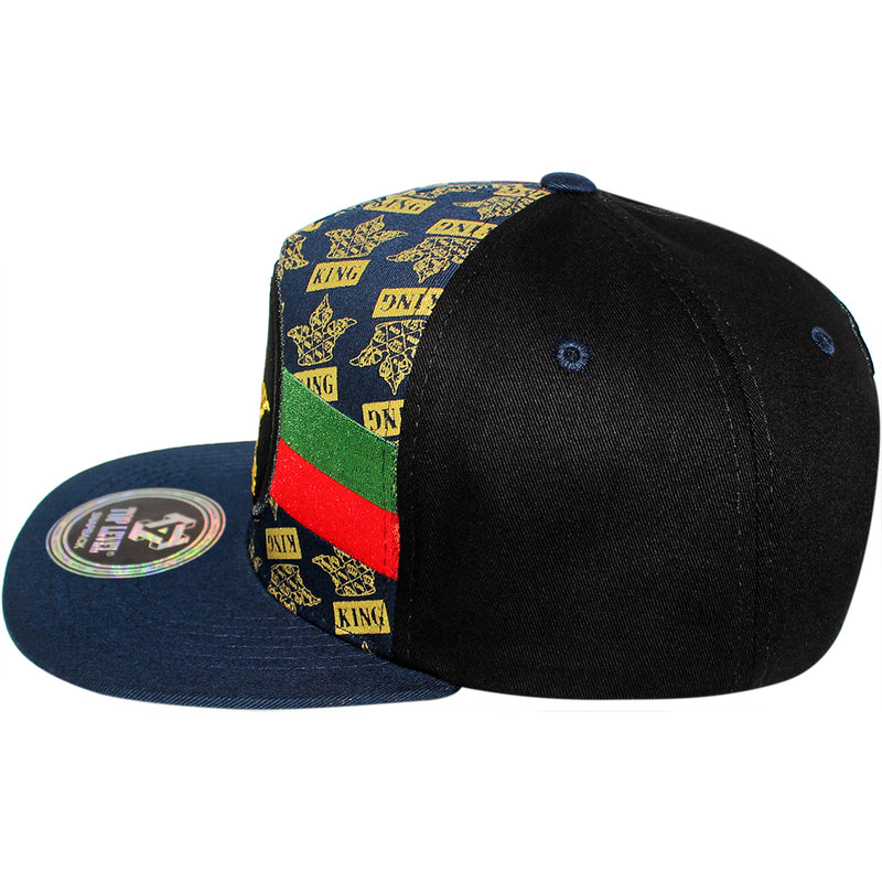 TOP LEVEL : KING | Crown Embroidery with Cotton Patch Design Snapback Cap