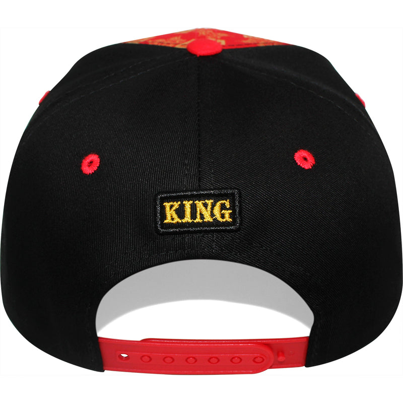 TOP LEVEL : KING | Crown Embroidery with Cotton Patch Design Snapback Cap