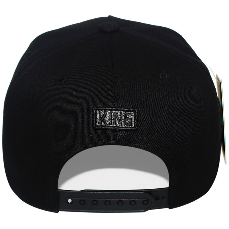 TOP LEVEL : KING | Verbiage Design with Reflective Fabric Patch Design Snapback Cap