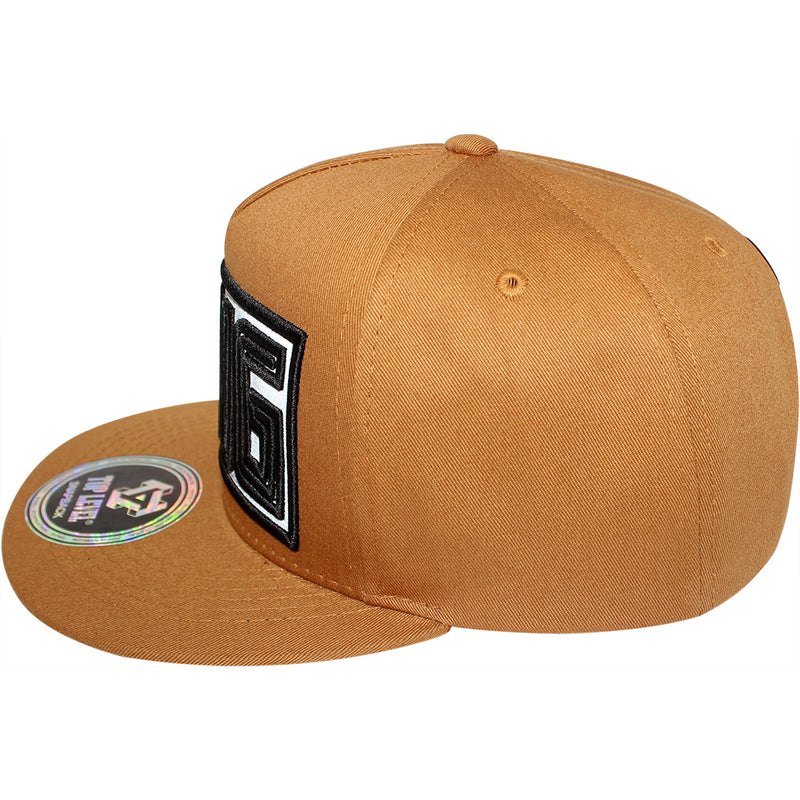 TOP LEVEL : KING | Verbiage Design with Reflective Fabric Patch Design Snapback Cap