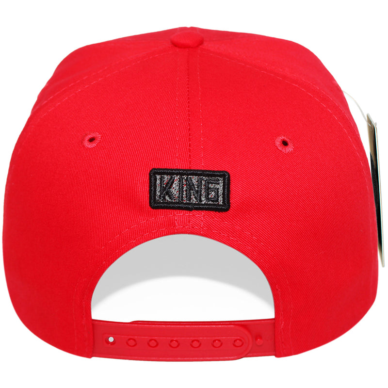 TOP LEVEL : KING | Verbiage Design with Reflective Fabric Patch Design Snapback Cap