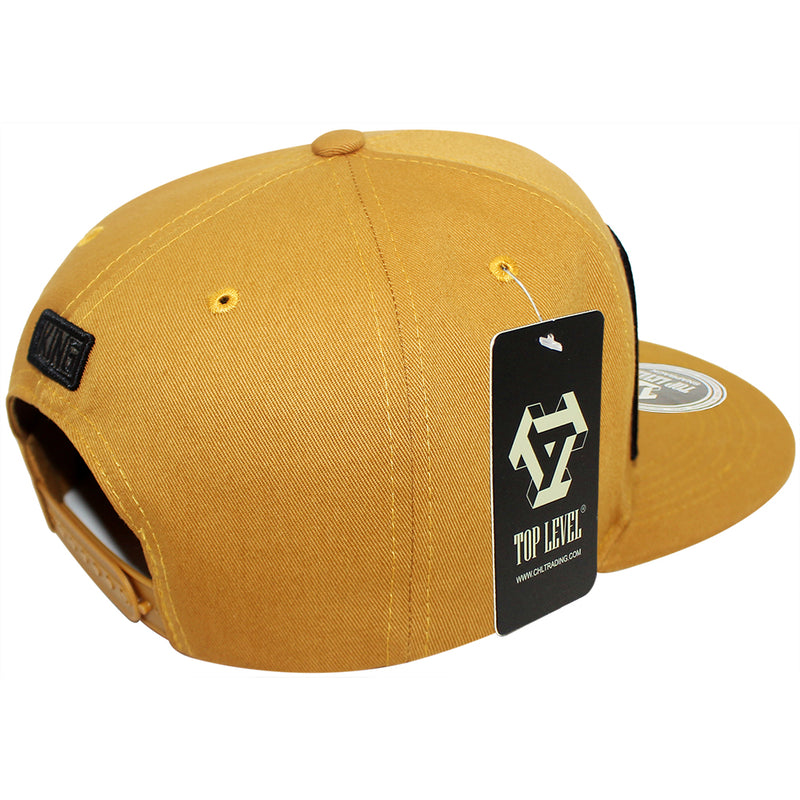 TOP LEVEL : KING | Verbiage Design with Reflective Fabric Patch Design Snapback Cap