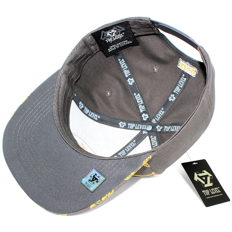 TOP LEVEL : KING | Luxury Gold Chain All Over Print Design Snapback Cap