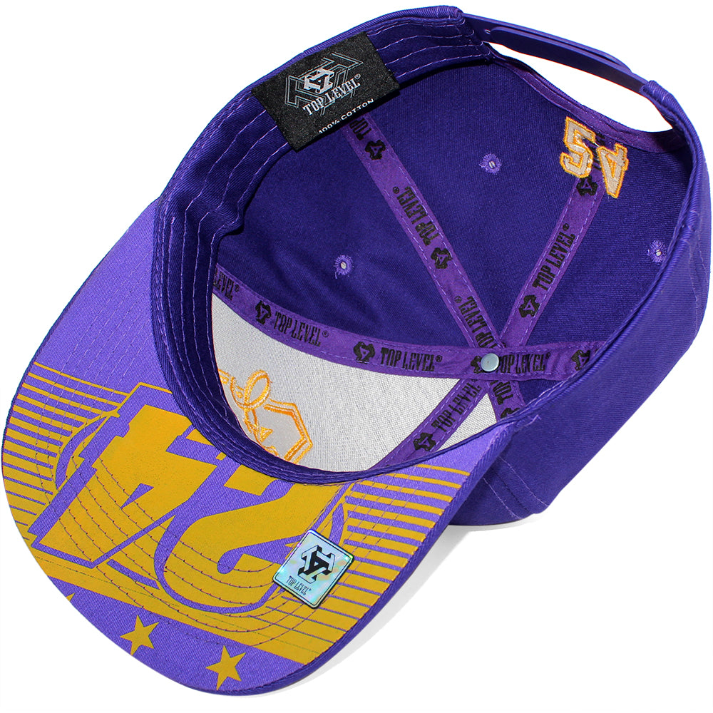  L.O.G.A Leader of Generation Apparel Los Angeles New Top Level  Legend Script Kobe 24 Mamba Gold Purple Era Snapback Hat Cap : Sports &  Outdoors