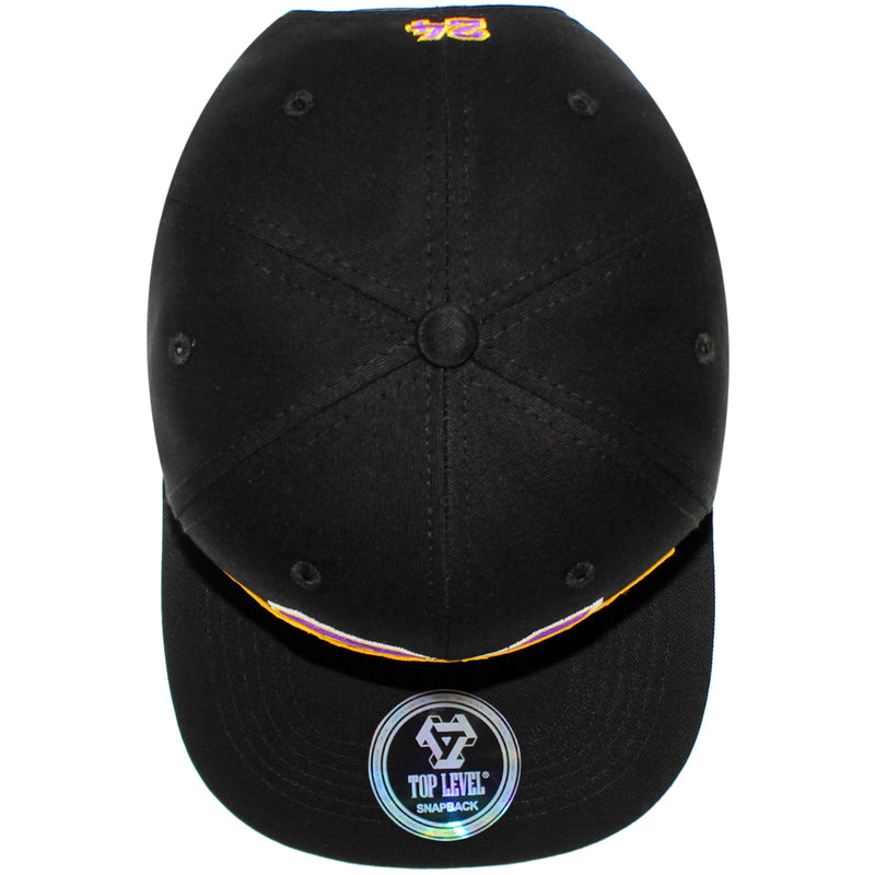 TOP LEVEL : LEGEND | Front-raised Cursive Verbiage Embroidery with 24 Design Snapback Cap