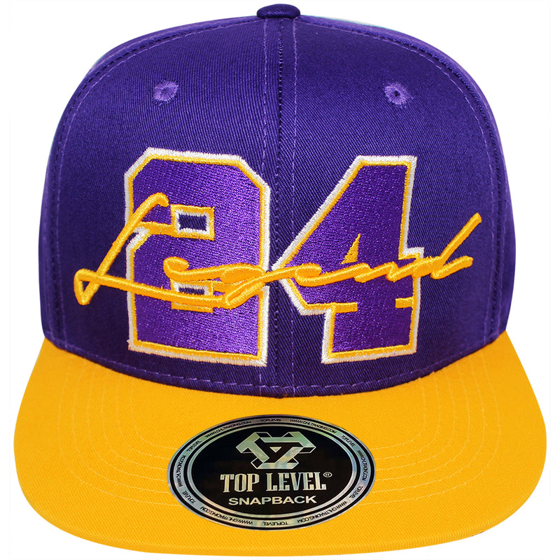 TOP LEVEL : LEGEND | Front-raised Cursive Verbiage Embroidery with 24 Design Snapback Cap