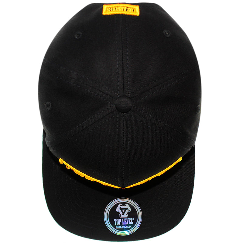 TOP LEVEL : LOS ANGELES | Embossed Verbiage Embroidery with Car Plate Design Snapback Cap