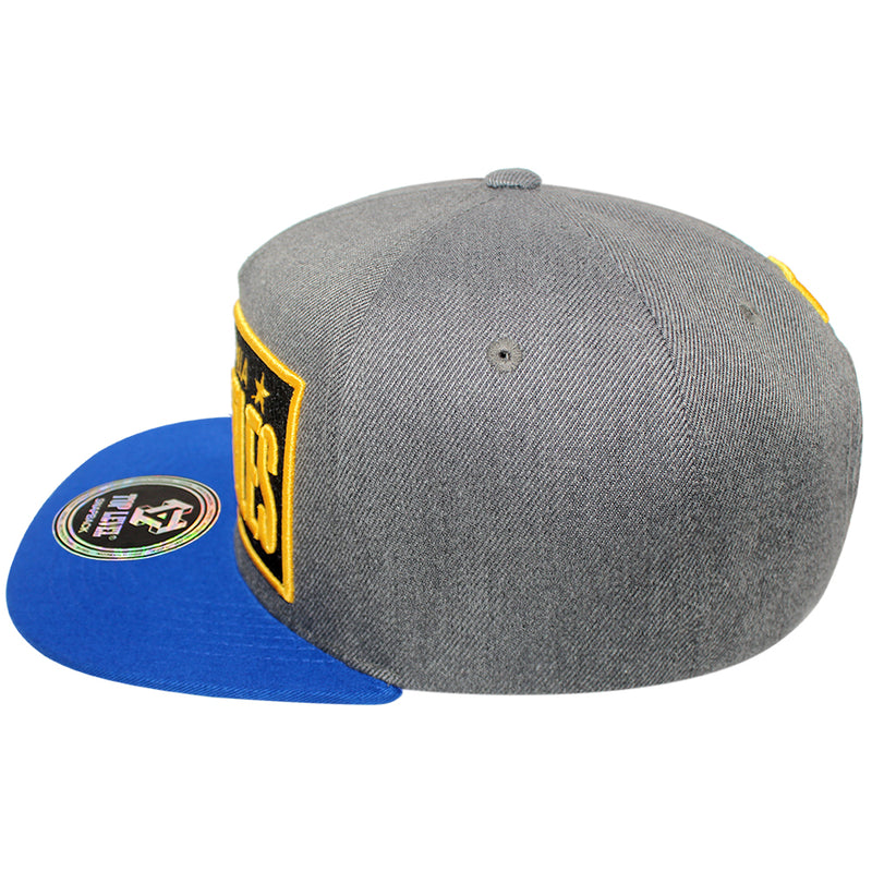 TOP LEVEL : LOS ANGELES | Embossed Verbiage Embroidery with Car Plate Design Snapback Cap