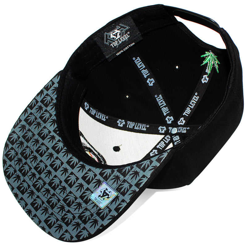 TOP LEVEL : MARIJUANA | Funny Cartoon Hands Embroidery Design Snapback Cap