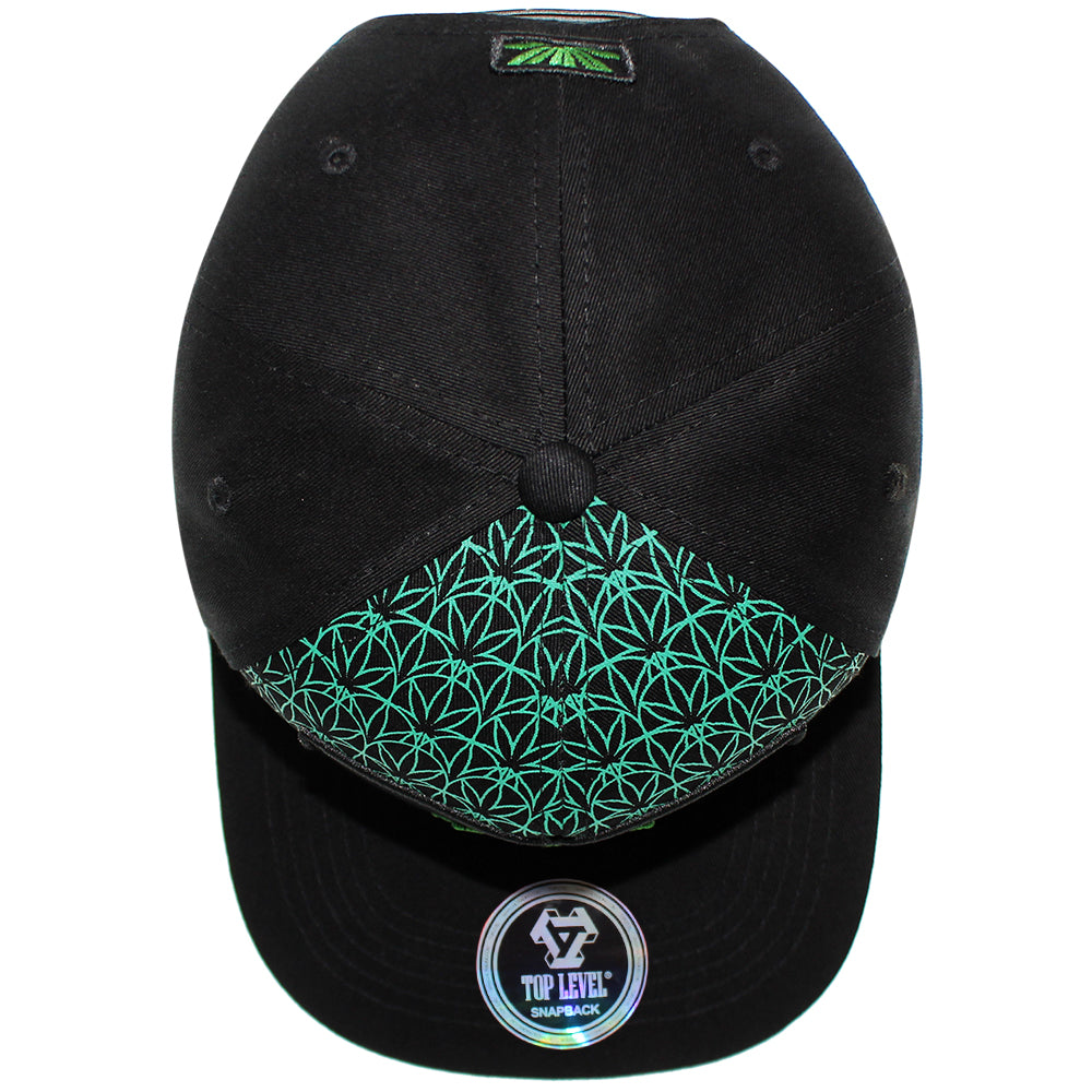 Marijuana print mini top 2024 hat